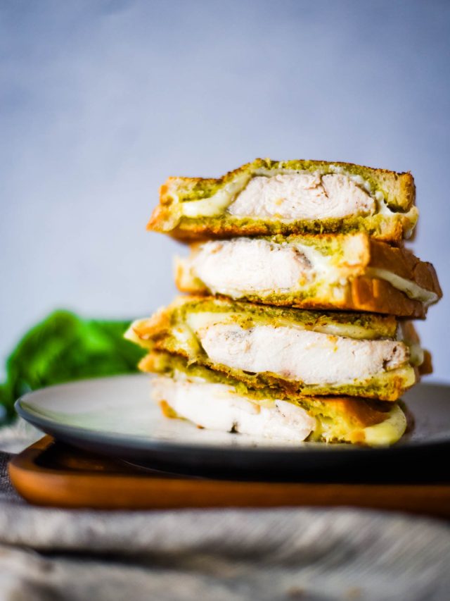 How to Make Pesto Chicken Grilled Cheese