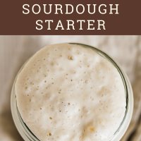 graphic image of sourdough starter with text 