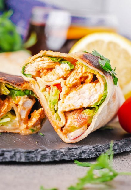 Buffalo Chicken Wrap Recipe - The Gingered Whisk