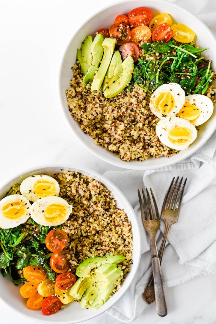 Eggs and Quinoa Breakfast Bowl The Gingered Whisk