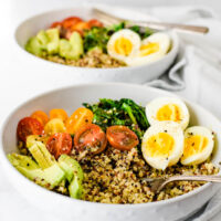 eggs and quinoa bowl