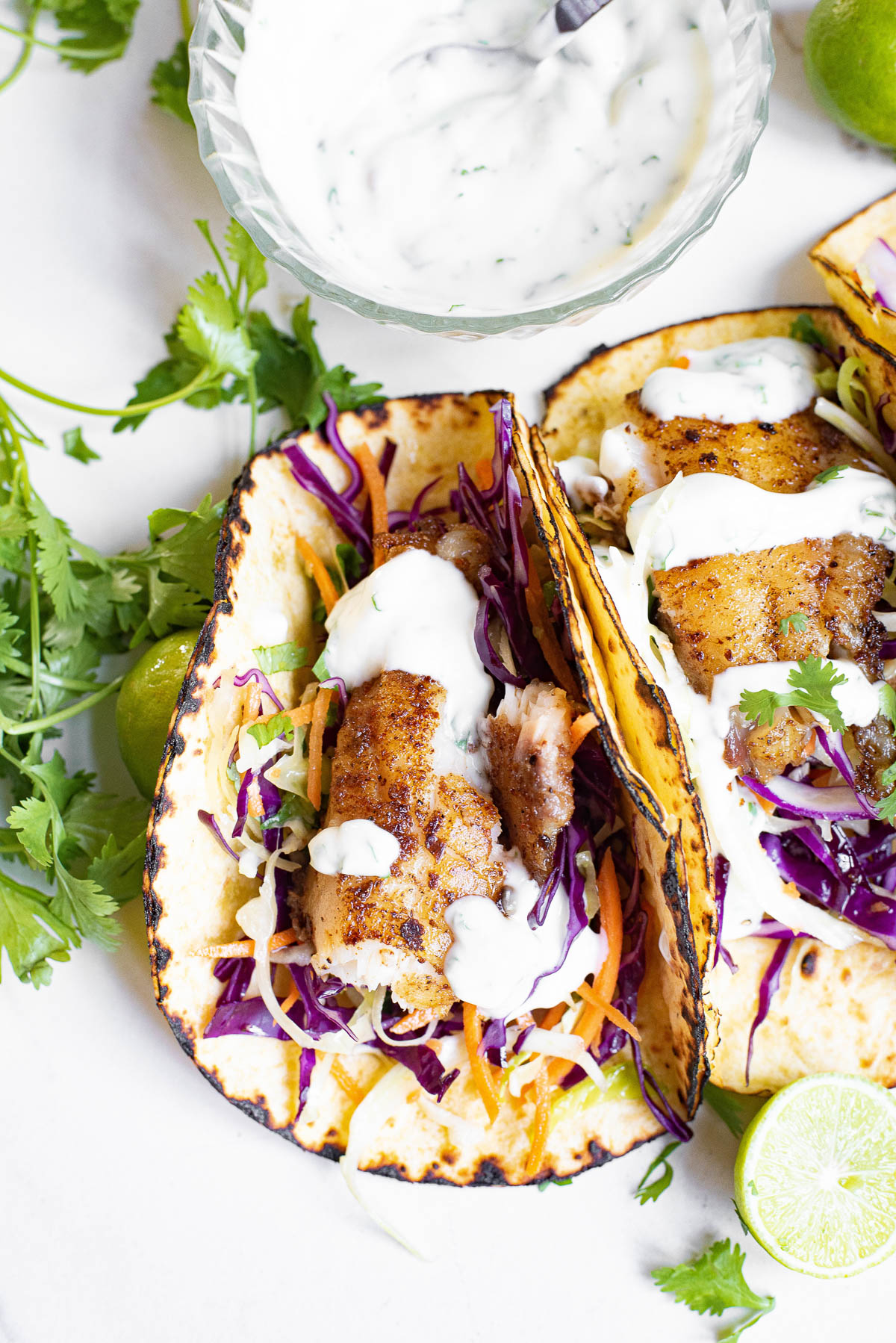 Tilapia Fish Tacos - The Gingered Whisk