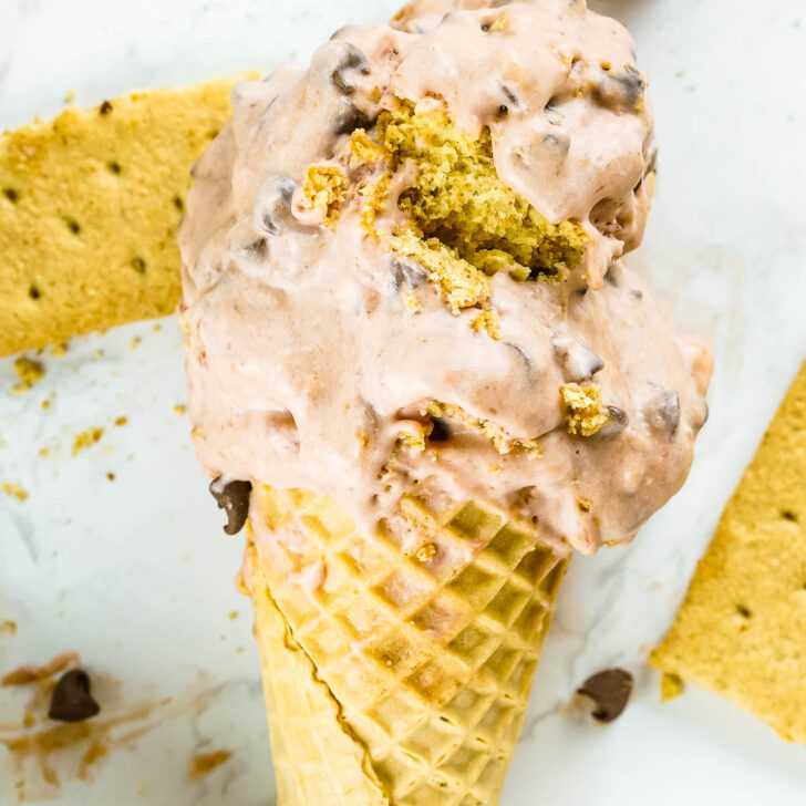 No Churn S'mores Ice Cream The Gingered Whisk