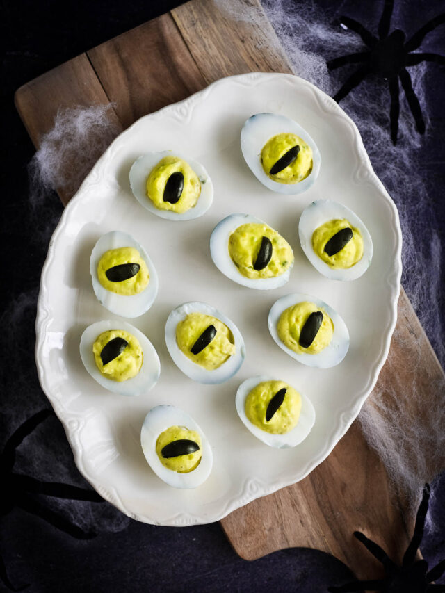 How to Make Halloween Deviled Eggs The Gingered Whisk