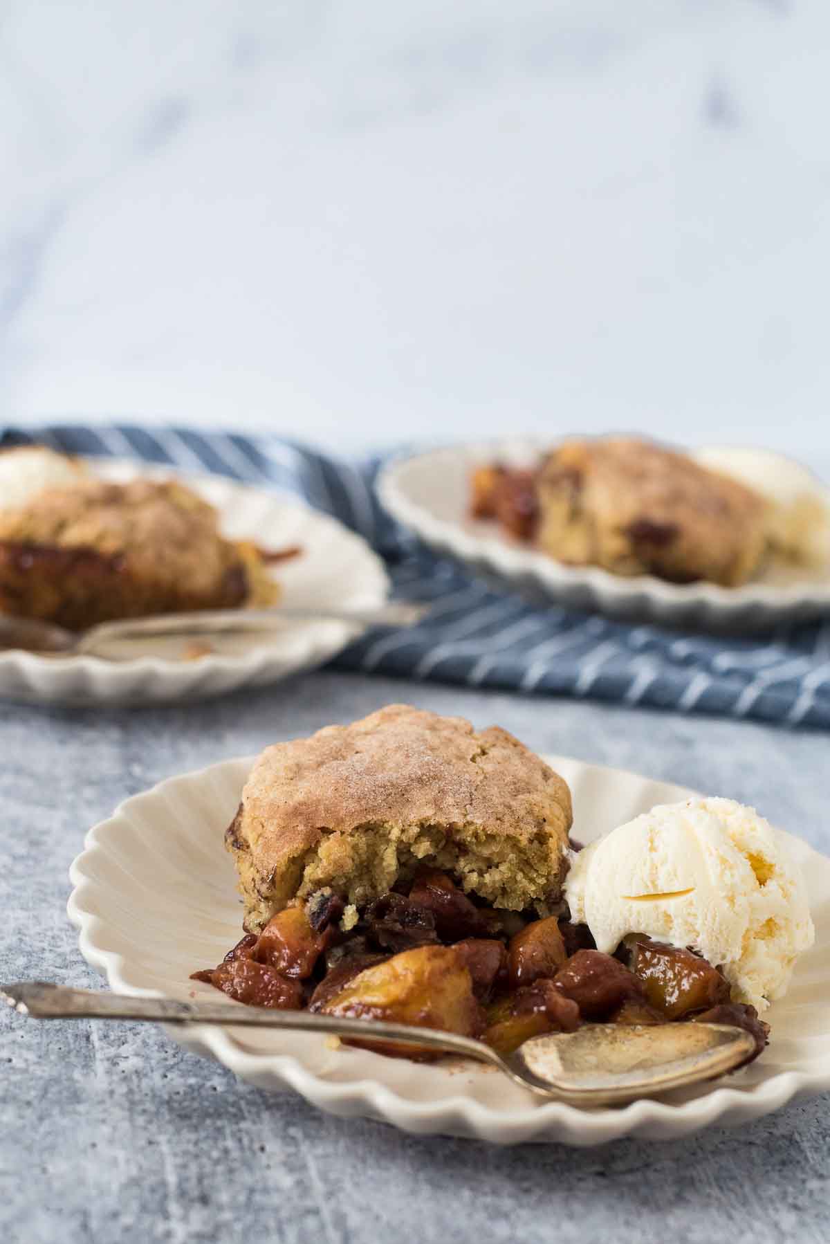 Sourdough Peach Cobbler The Gingered Whisk
