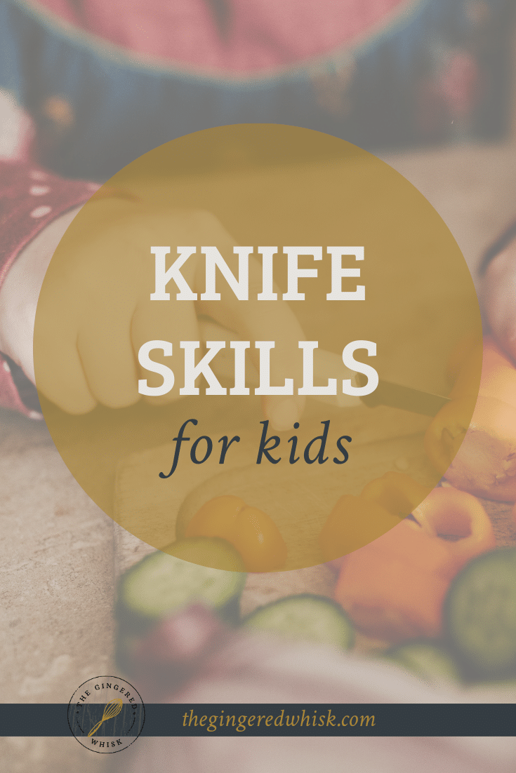 child cutting vegetables with paring knife