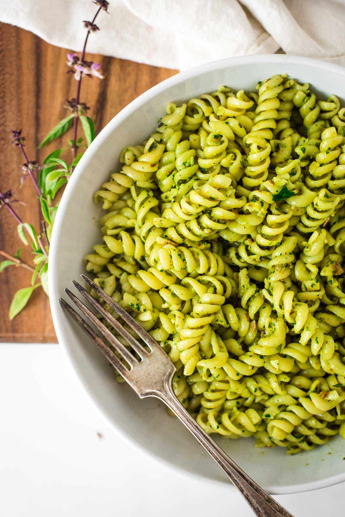 Thai Basil Pesto Pasta The Gingered Whisk