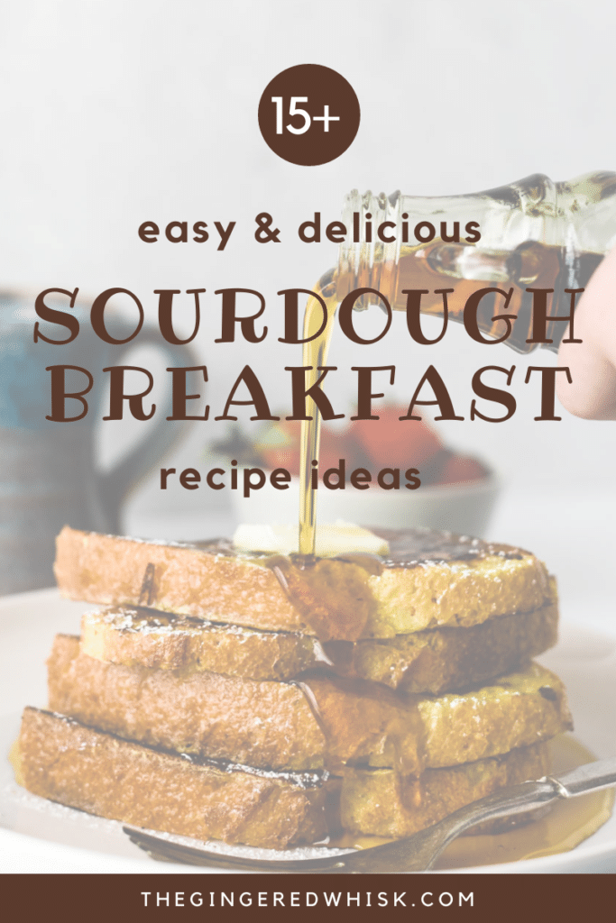 sourdough breakfast ideas graphic with text