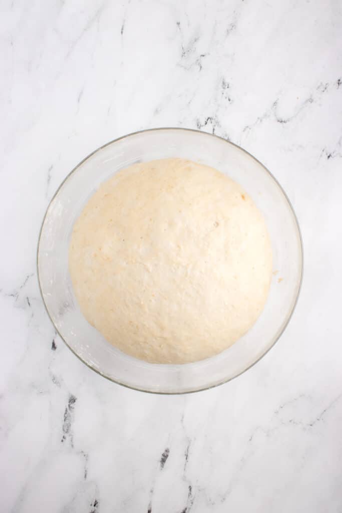 dough after doubling in size